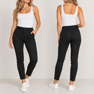 Old Navy Pixie Pants Womens 0 Black High Rise Skinny Ankle Stretch Work Career